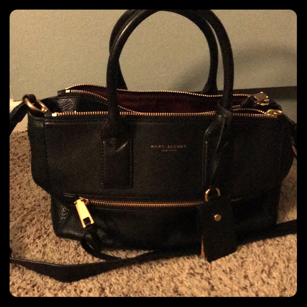 MARC JACOBS RECRUIT MEDIUM LEATHER TOTE HANDBAG